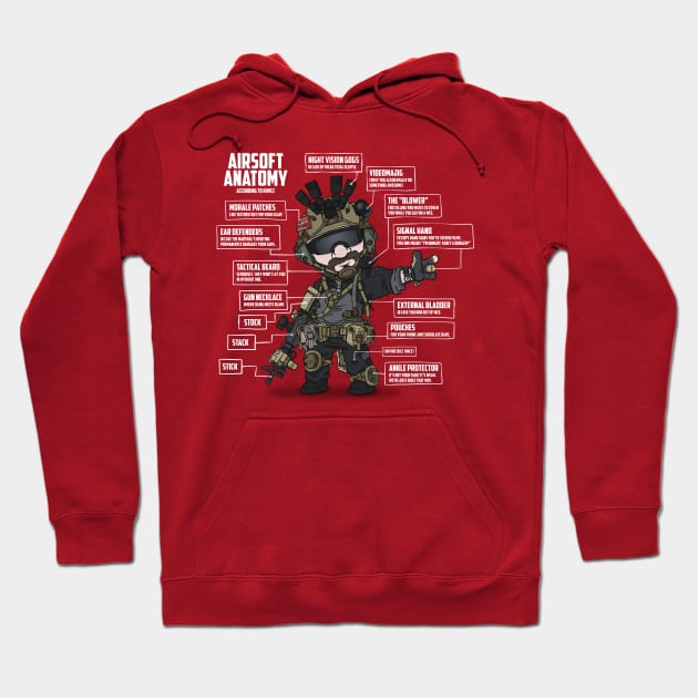 AIRSOFT ANATOMY (white writing) Hoodie by hiwez